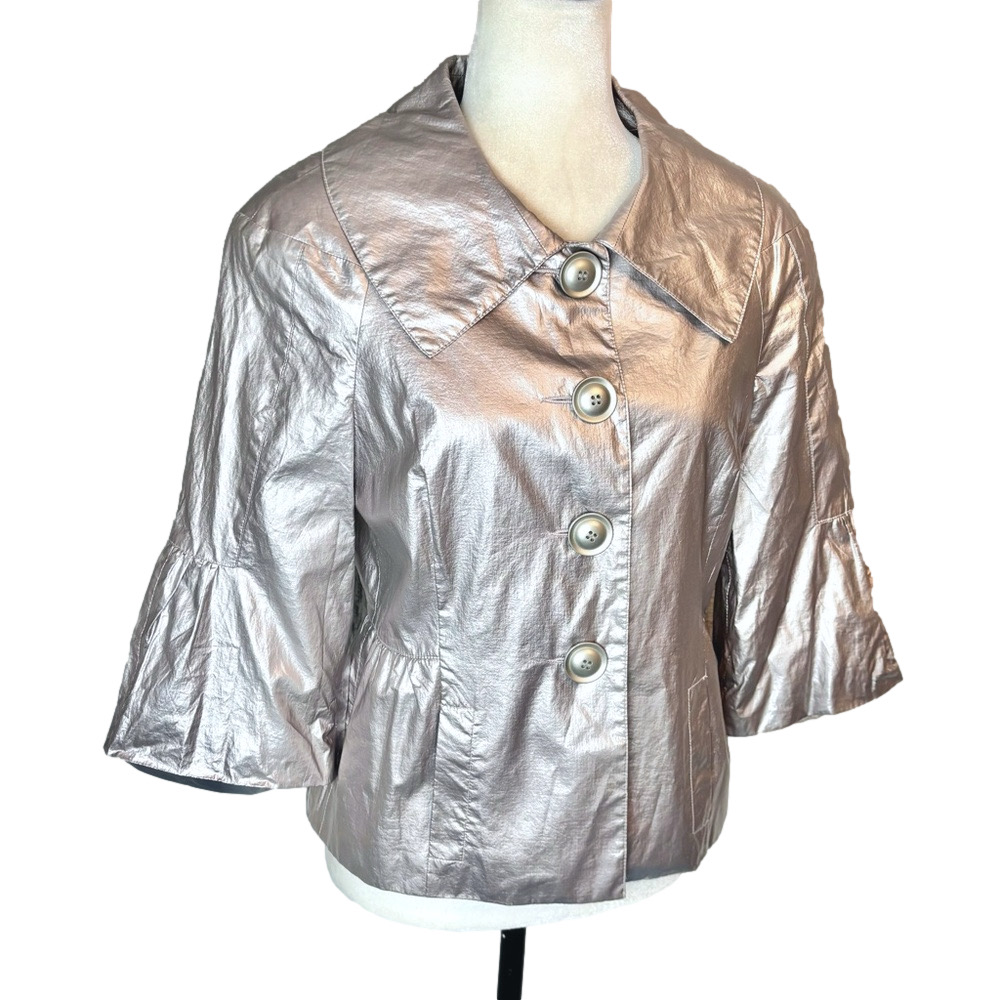 D One metallic silver jacket